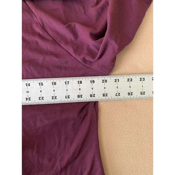 MAEVE by Anthro Slightly Cropped Ponte Corset Structured Long Sleeve Top Plum XL - Picture 8 of 10